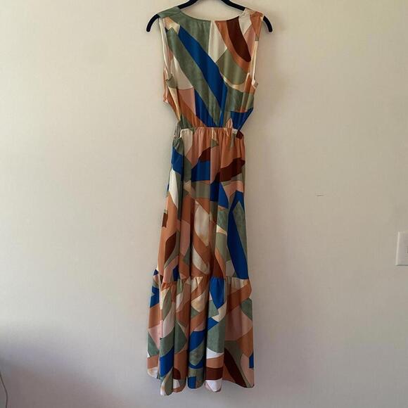 BOUTIQUE ENTRO kaleidoscope multicolor midi dress - Picture 6 of 6